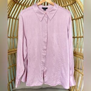 ✨ Alfani 100% Silk Blush Pink Button-Down Blouse | Size 22W ✨